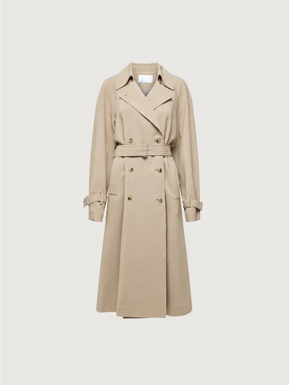 Oak and Fort Trench Coat - Beige Oversized Womens Jacket Oak + Fort